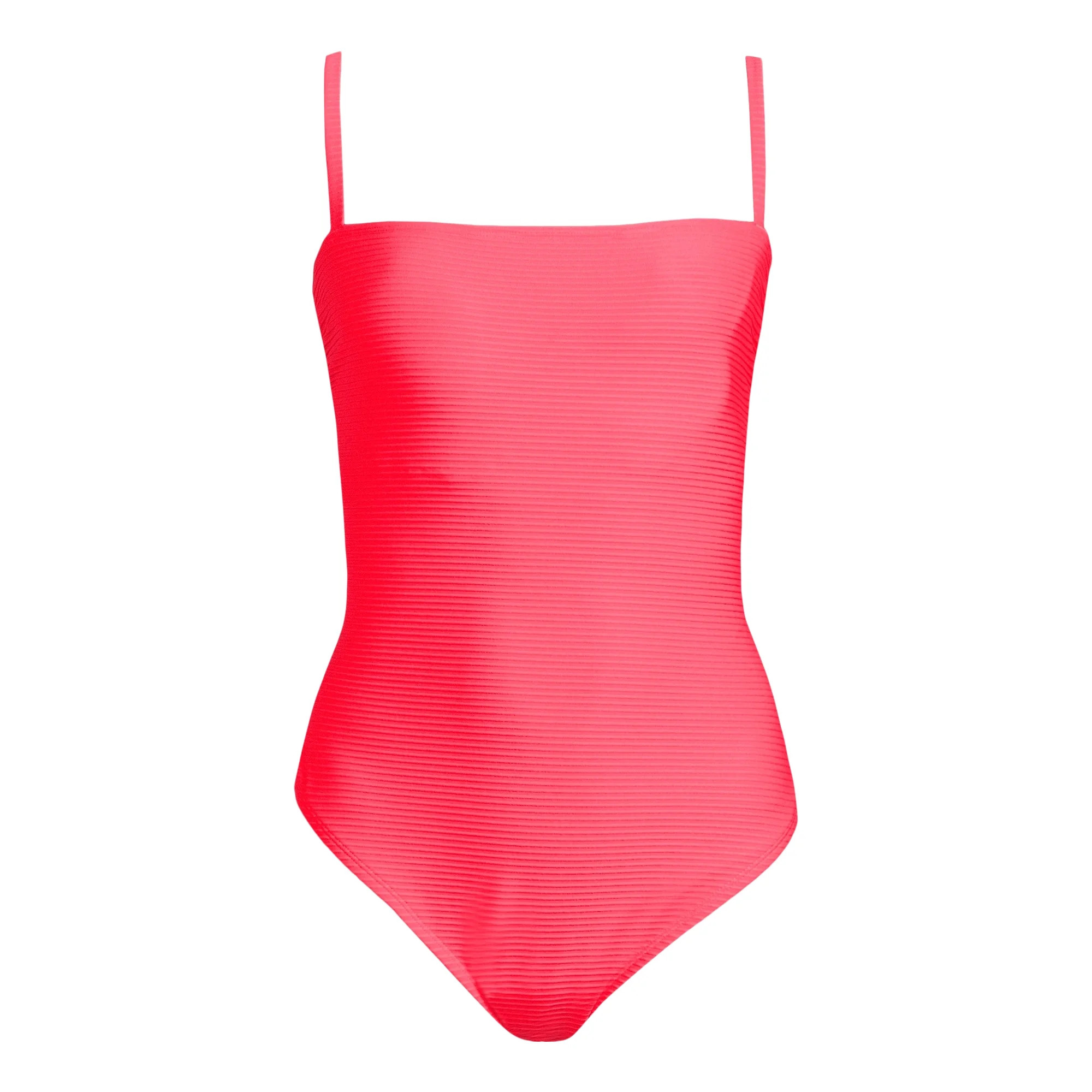Time and Tru Women's and Women's Plus Bandeau Lace Up One Piece Swimsuit, Sizes XS-3X | Walmart (US)