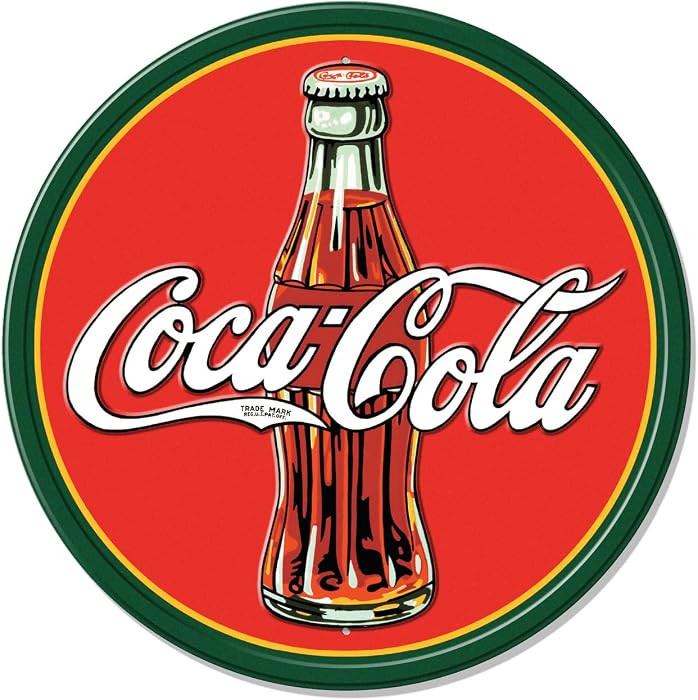 Desperate Enterprises Coca-Cola 30's Bottle & Logo Fully Embossed Steel Sign - Vintage Coca Cola ... | Amazon (US)