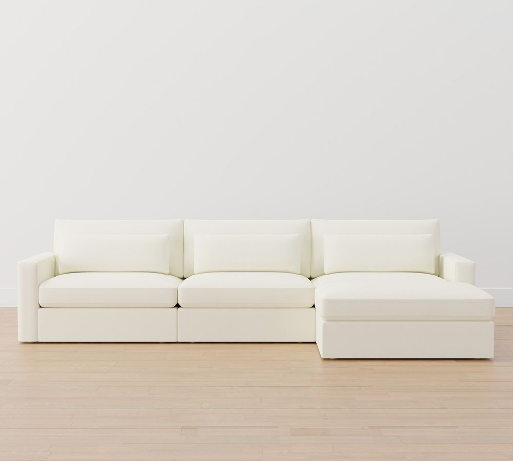 Westwood Square Arm Modular Chaise Sectional (142") | Pottery Barn (US)