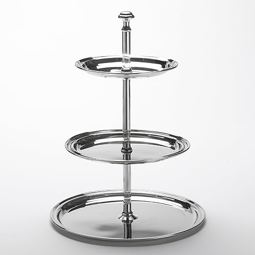 American Metalcraft STS3 Tiered Stand, Stainless Steel, Three-Tier, 8-1/2" Diameter, 11-3/4" Heig... | Amazon (US)