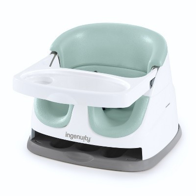 Ingenuity Baby Base 2-in-1 Booster Feeding and Floor Seat with Self-Storing Tray - Mist | Target