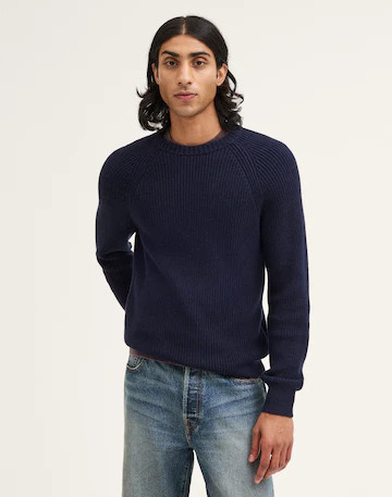 Cotton Shaker-Stitch Crewneck Sweater | Madewell