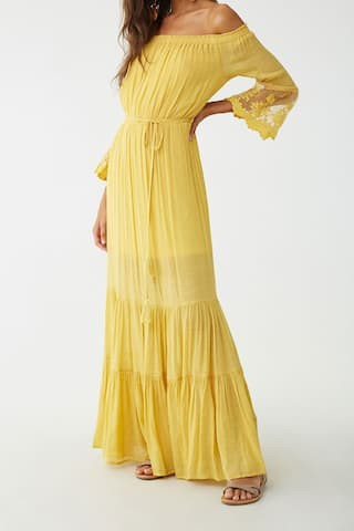 Belted Floral Embroidered Maxi Dress | Forever 21 (US)