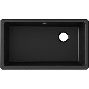 Elkay Quartz Classic ELGU13322BK0 Black Single Bowl Undermount Sink | Amazon (US)