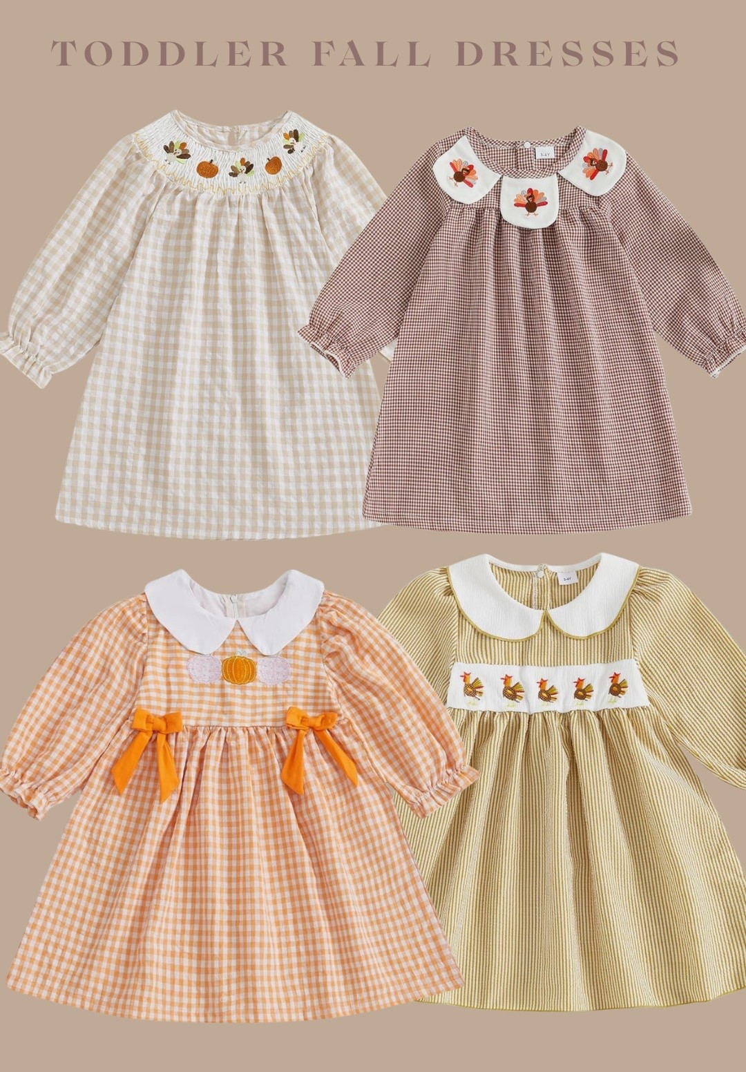 Fall toddler dresses 
Thanksgiving smock dresses 
Amazon fall toddler dresses 


#LTKSeasonal #LTKHalloween #LTKKids