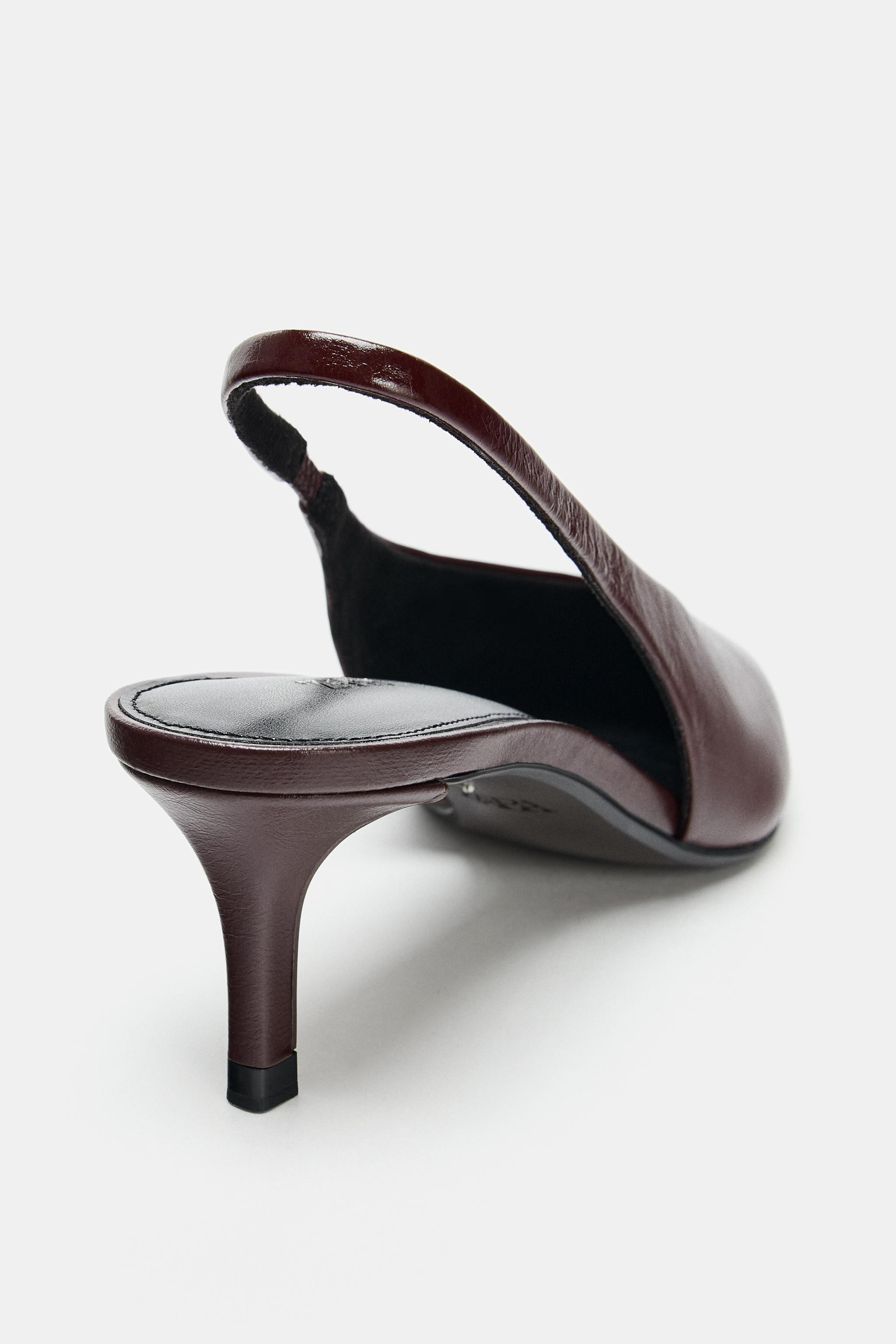 LEATHER SLINGBACKS | Zara US