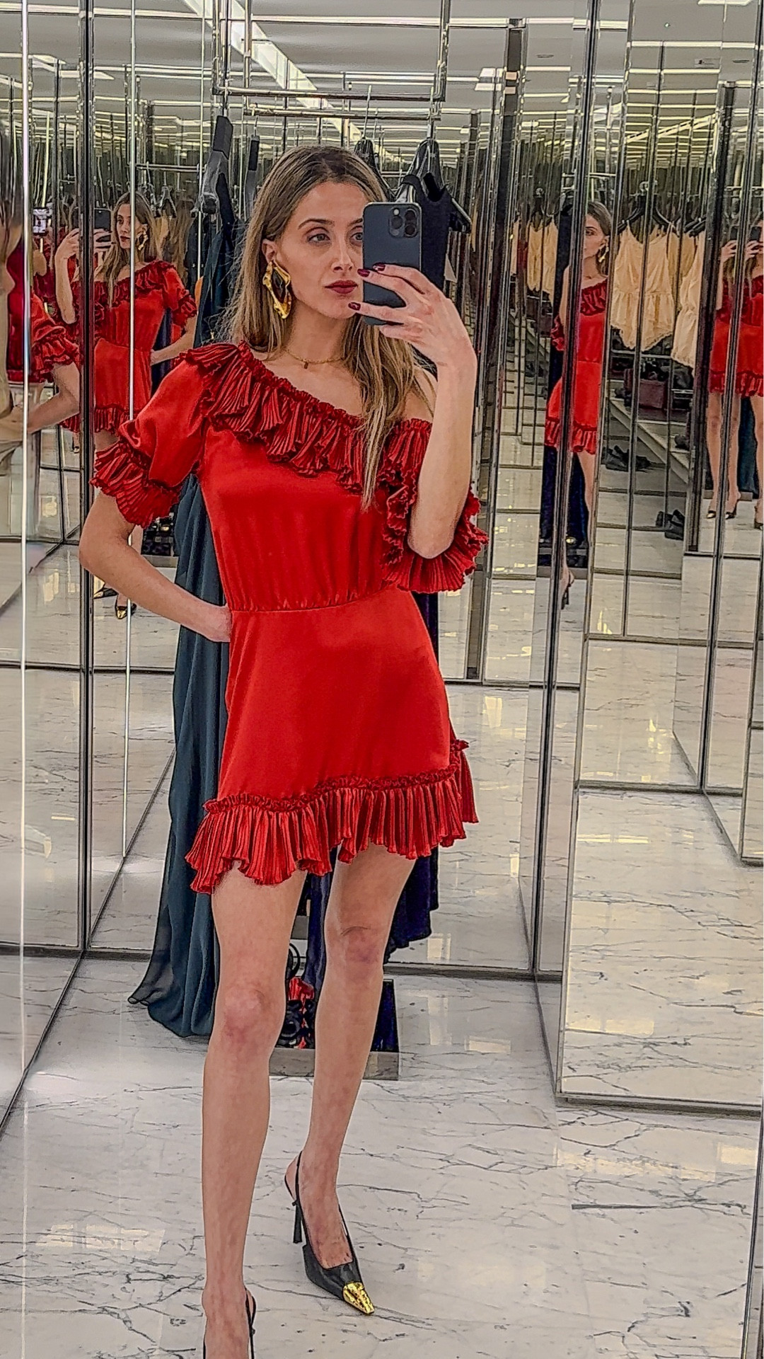 Saint Laurent Red Mini Dress Moment.
Fashion week month edit.

#LTKpartywear #LTKFashionMonth #LTKdresses