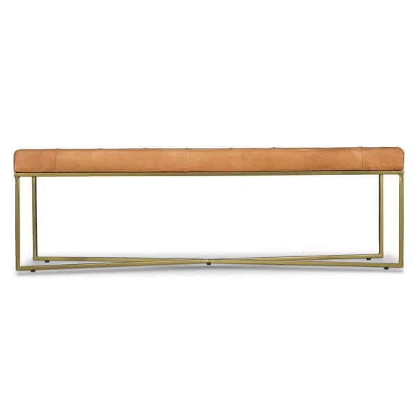 Pewitt Genuine Leather Bench | Wayfair Professional