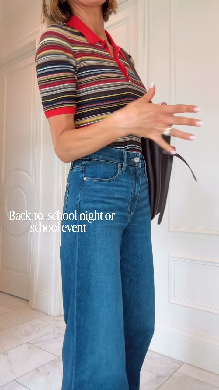 My favorite jeans for fall 🤎 The fit is SO flattering and they’re such an easy pair to dress up or down.

Here’s how I’d style them for a back to school event.

#LTKfall #LTKjeans