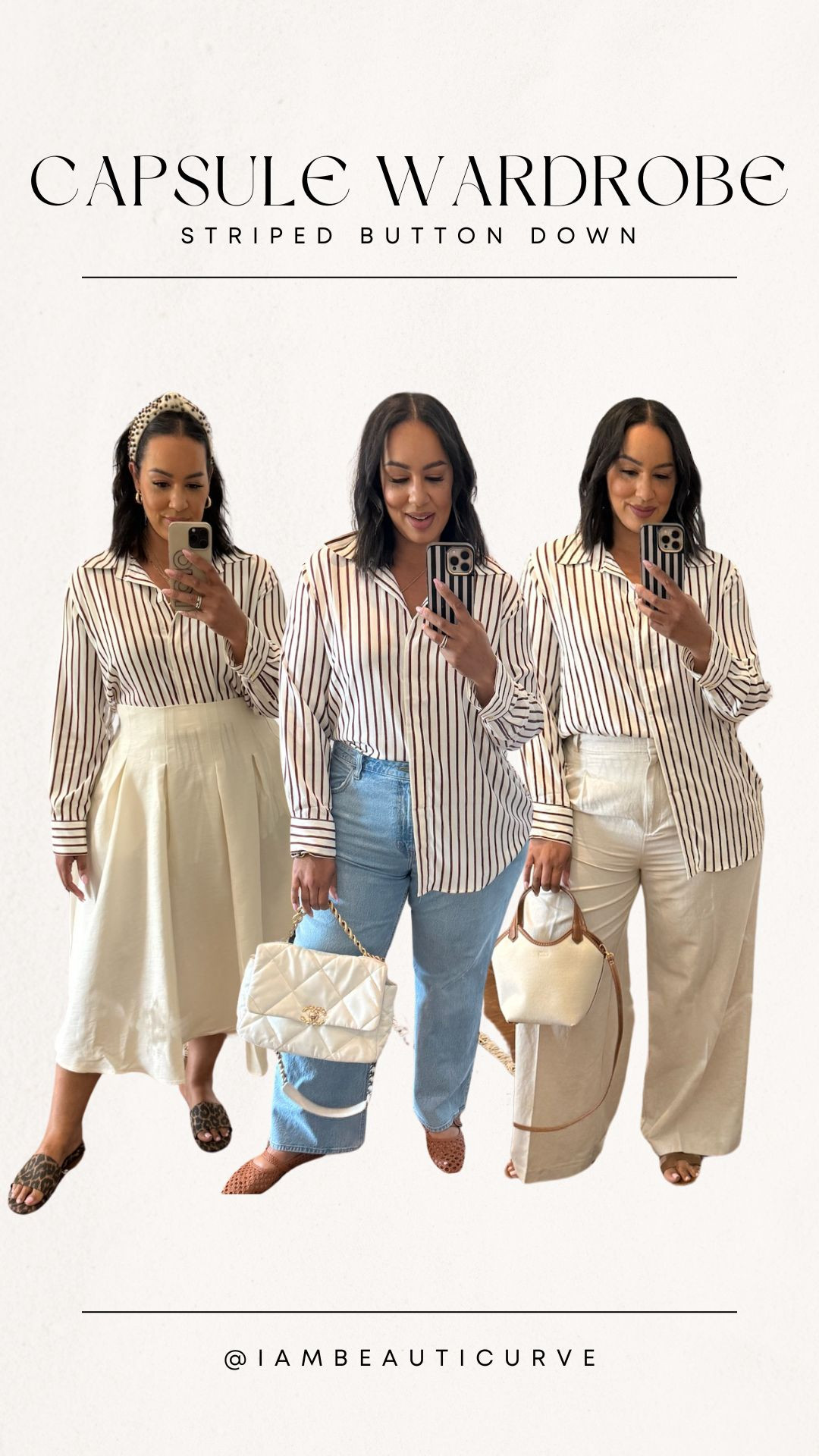 A striped button down is a capsule wardrobe essential ✨ 

 #LTKStyleTip #LTKPlusSize #LTKWorkwear