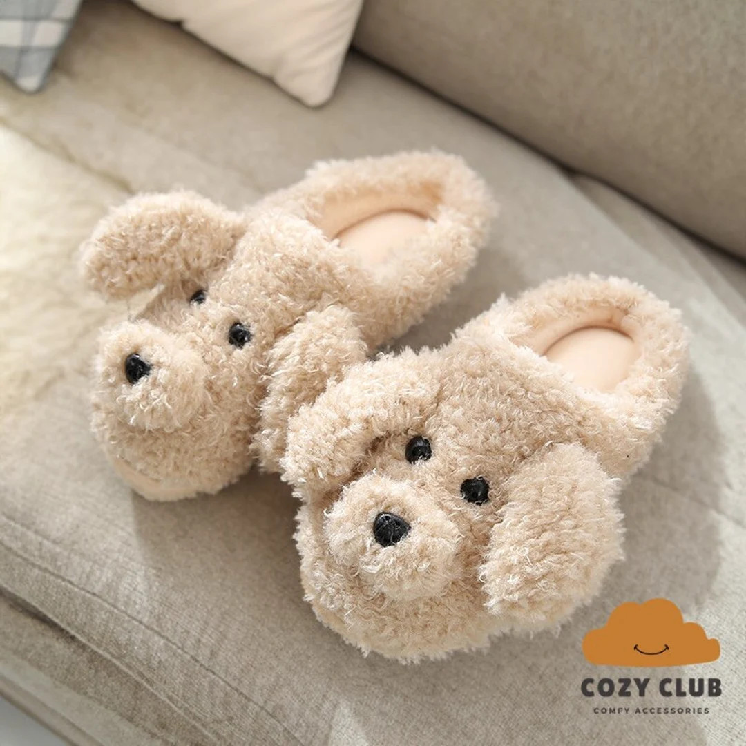 Cozy Dog Slippers Warm Cute Slippers Winter Slippers Warm - Etsy Netherlands | Etsy (NL)