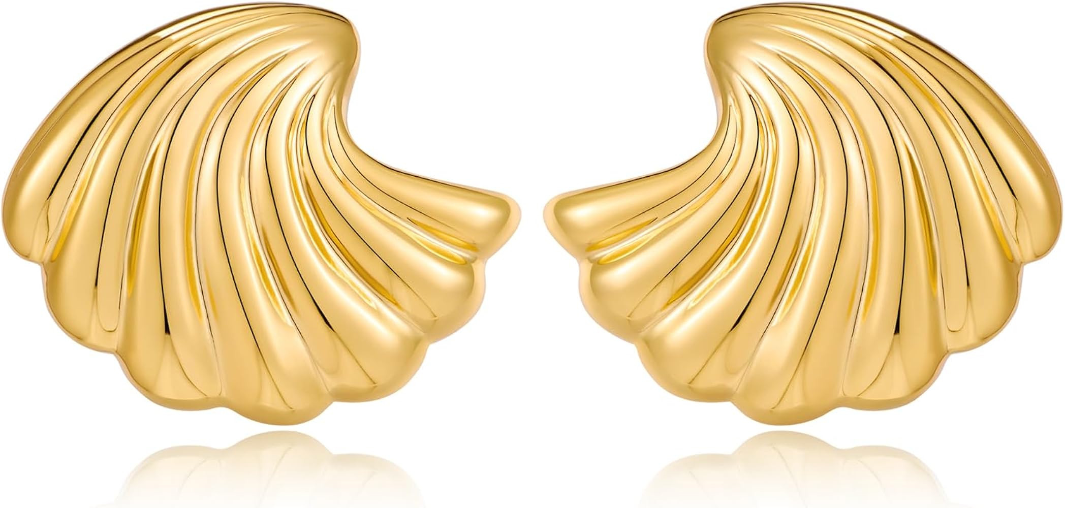 Irregular Gold Stud Earrings for Women Hammered Silver Stud Earrings Statement Geometric Earrings... | Amazon (US)