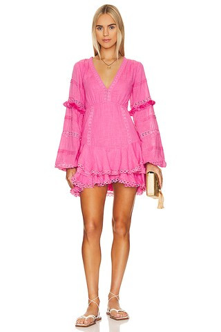 HEMANT AND NANDITA Ruby Short Dress in Pink from Revolve.com | Revolve Clothing (Global)