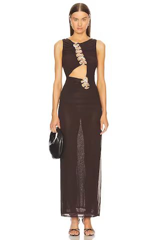 L'Academie by Marianna Emeraude Maxi Dress in Dark Brown from Revolve.com | Revolve Clothing (Global)