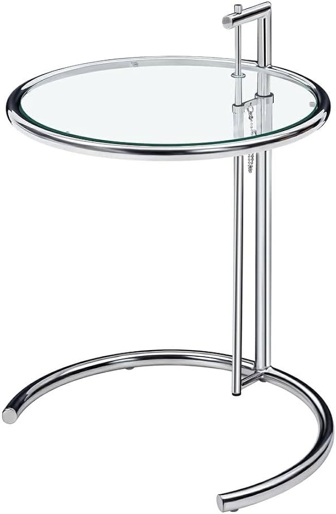 Mid-Century Eileen Gray Side Table End Table, Height Adjustable C Shaped Sofa Coffee Table with T... | Amazon (US)