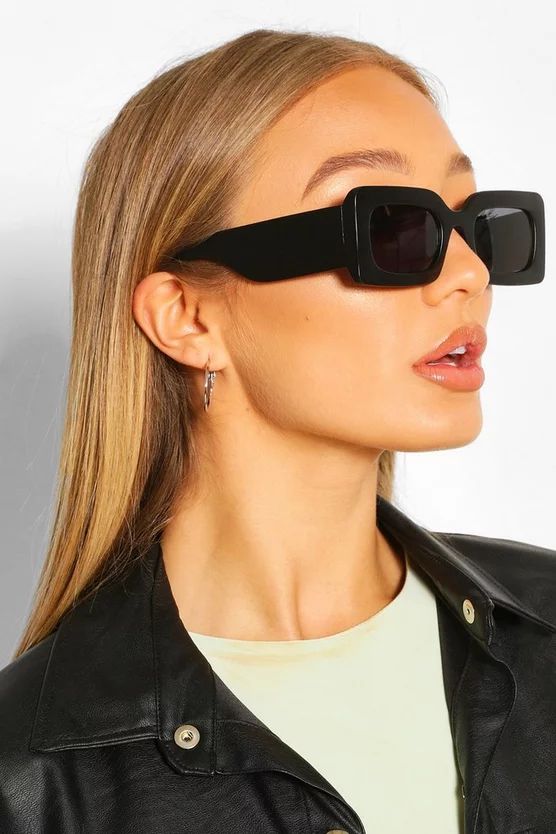 Chunky Rectangle Sunglasses | Boohoo.com (UK & IE)