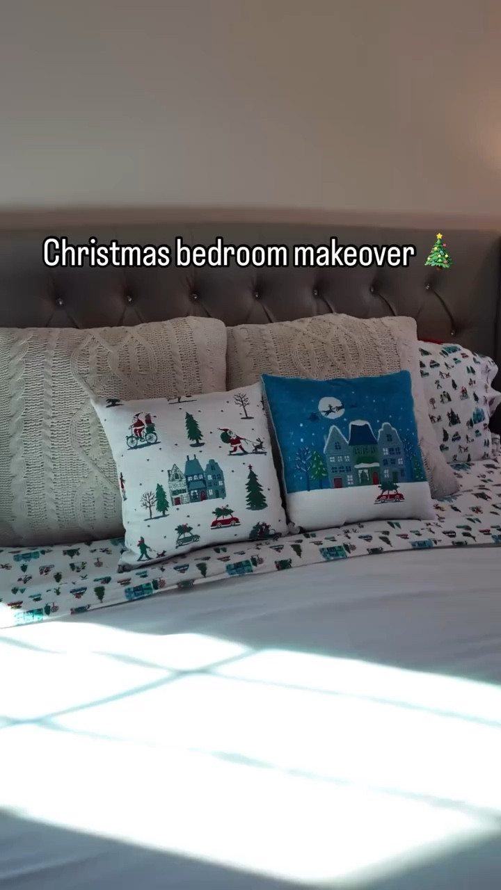 Giving the bed a Christmas makeover 🎄❄️🥰 the kids and I had fun with this! #christmas2024 #christmasdecor #christmassheets @target #targetfinds #christmasiscoming

#LTKHome #LTKHoliday #LTKSeasonal