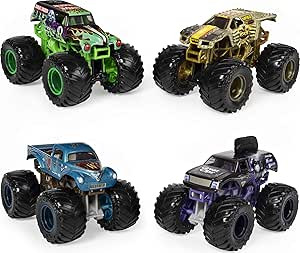 Monster Jam, Official Reveal The Steel 4-Pack of Color-Changing Die-Cast Monster Trucks, 1:64 Sca... | Amazon (US)