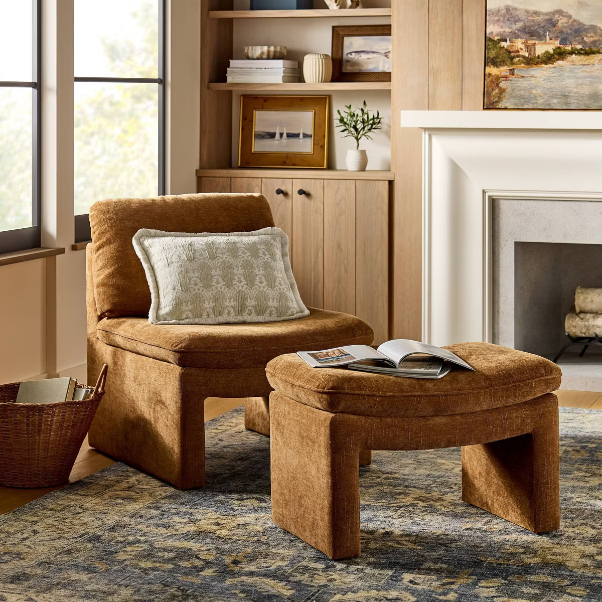 Saddle Seat Slipper Chair Camel - Threshold™ designed with Studio McGee | Target