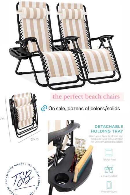 the perfect beach chairs - recline - cup holders, phone holder 


#LTKFindsUnder100 #LTKTravel #LTKSwim