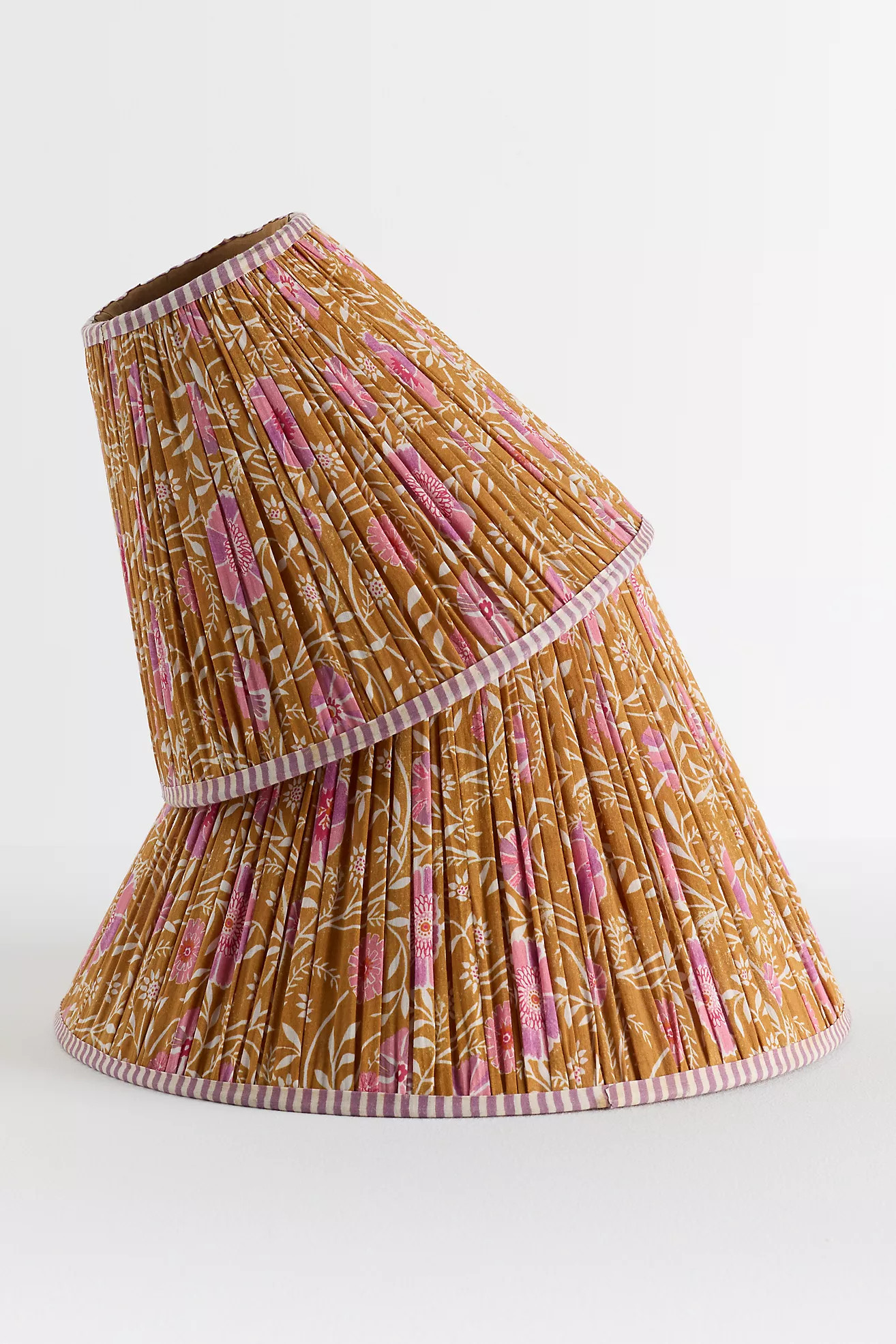 Ellen Merchant Ruched Empire Floral Cottage Lamp Shade | Anthropologie (US)