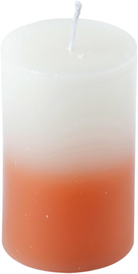 Homéa, Bougie Pilier D5 x H8 cm Arty Tie And Dye Blanc et Blush | Amazon (FR)