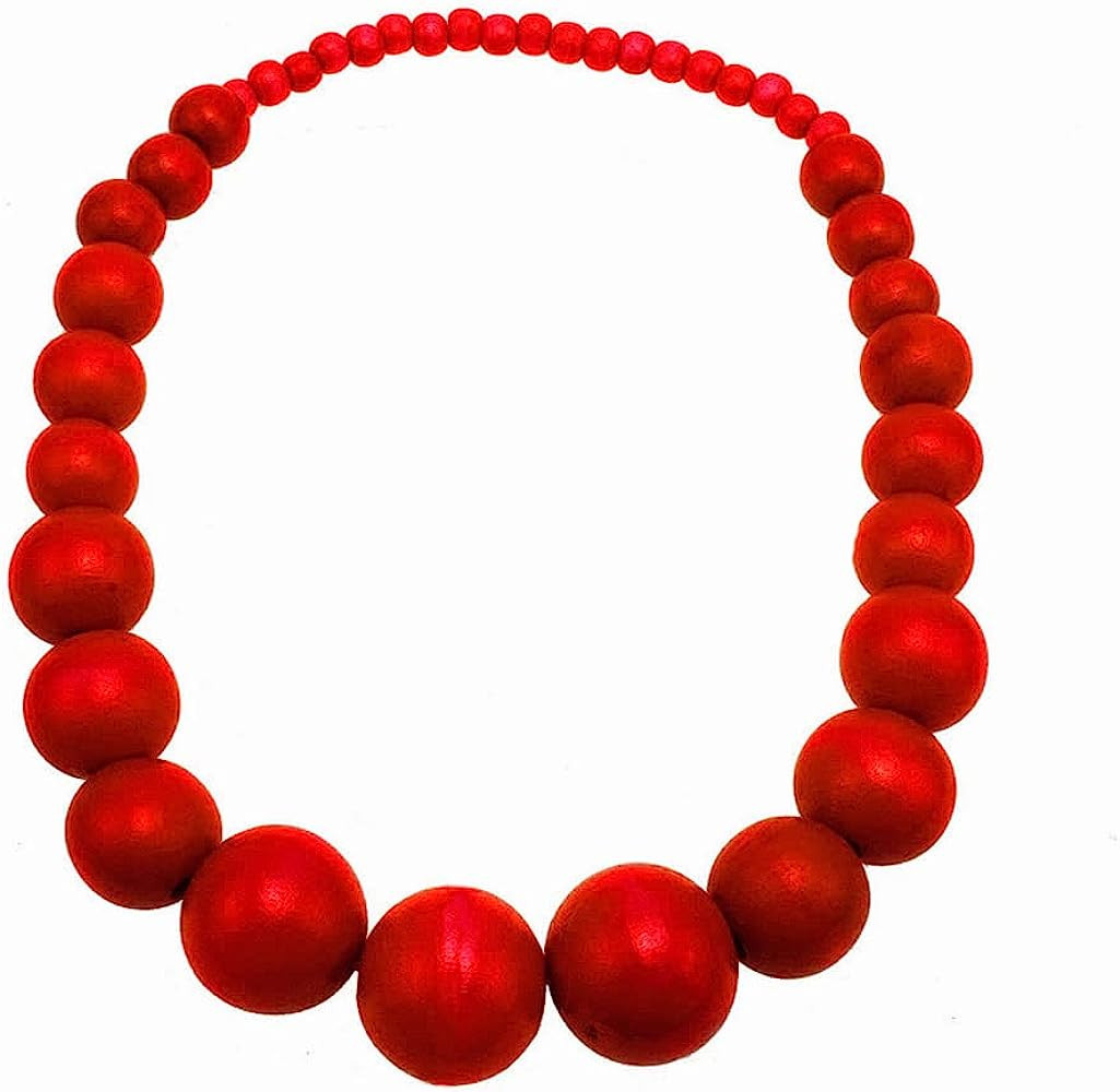 COLORFUL BLING Ethnic Chunky Natural Wood Bead Necklace for Men Women Unisex Handmade Africa Wood... | Amazon (US)