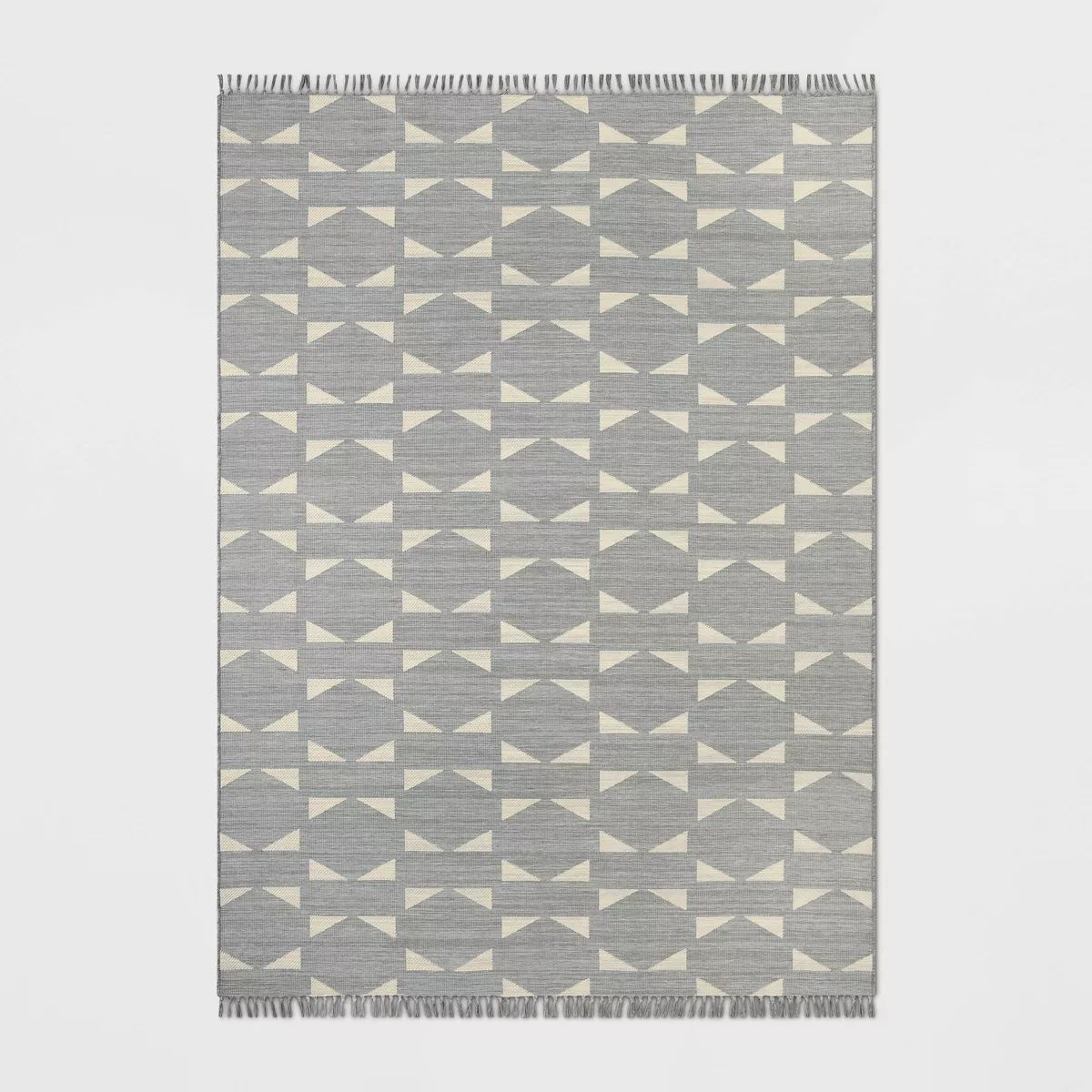 Positive Negative Geo Tapestry Rectangular Woven Outdoor Area Rug Gray - Threshold™ | Target