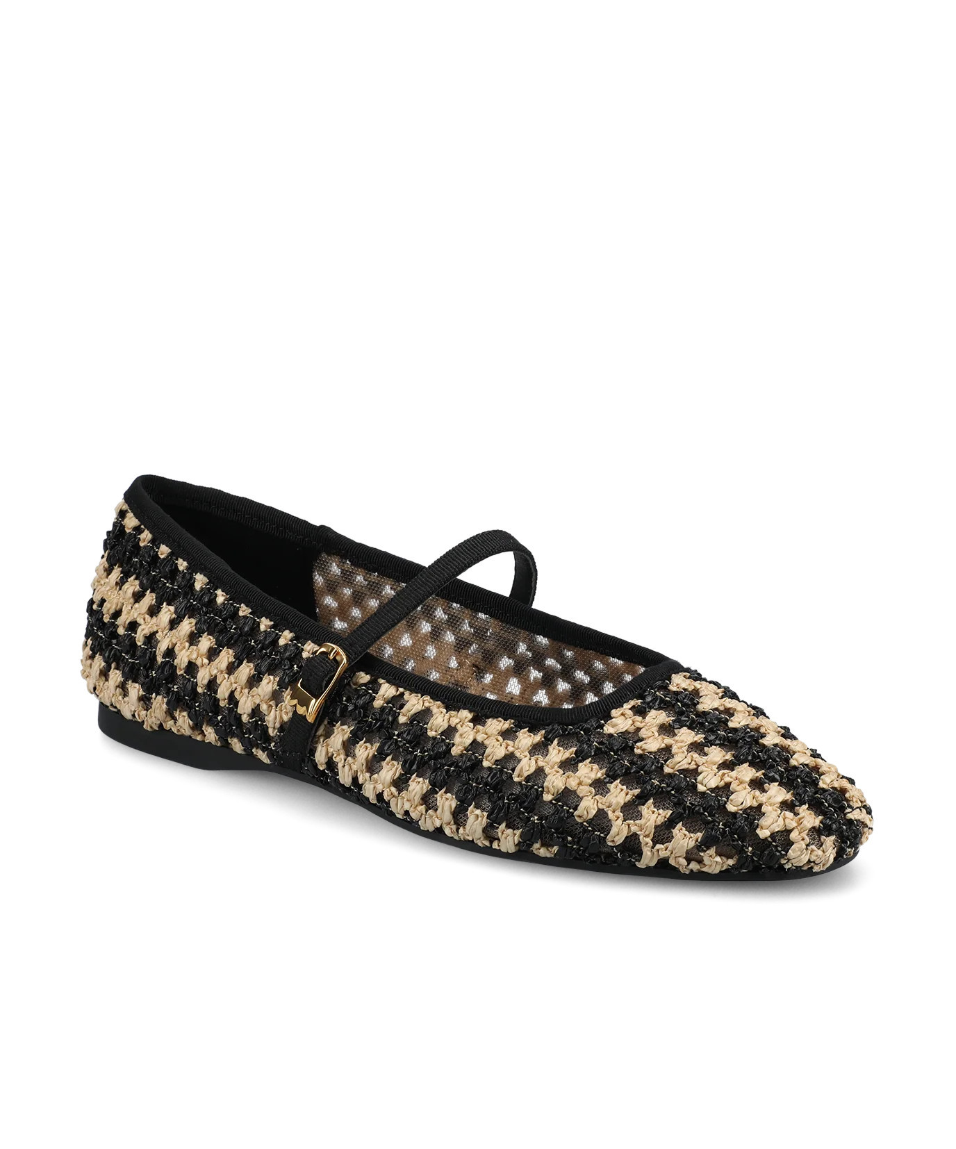 The Hummingbird Mary Jane - Black/Natural Openweave | Birdies