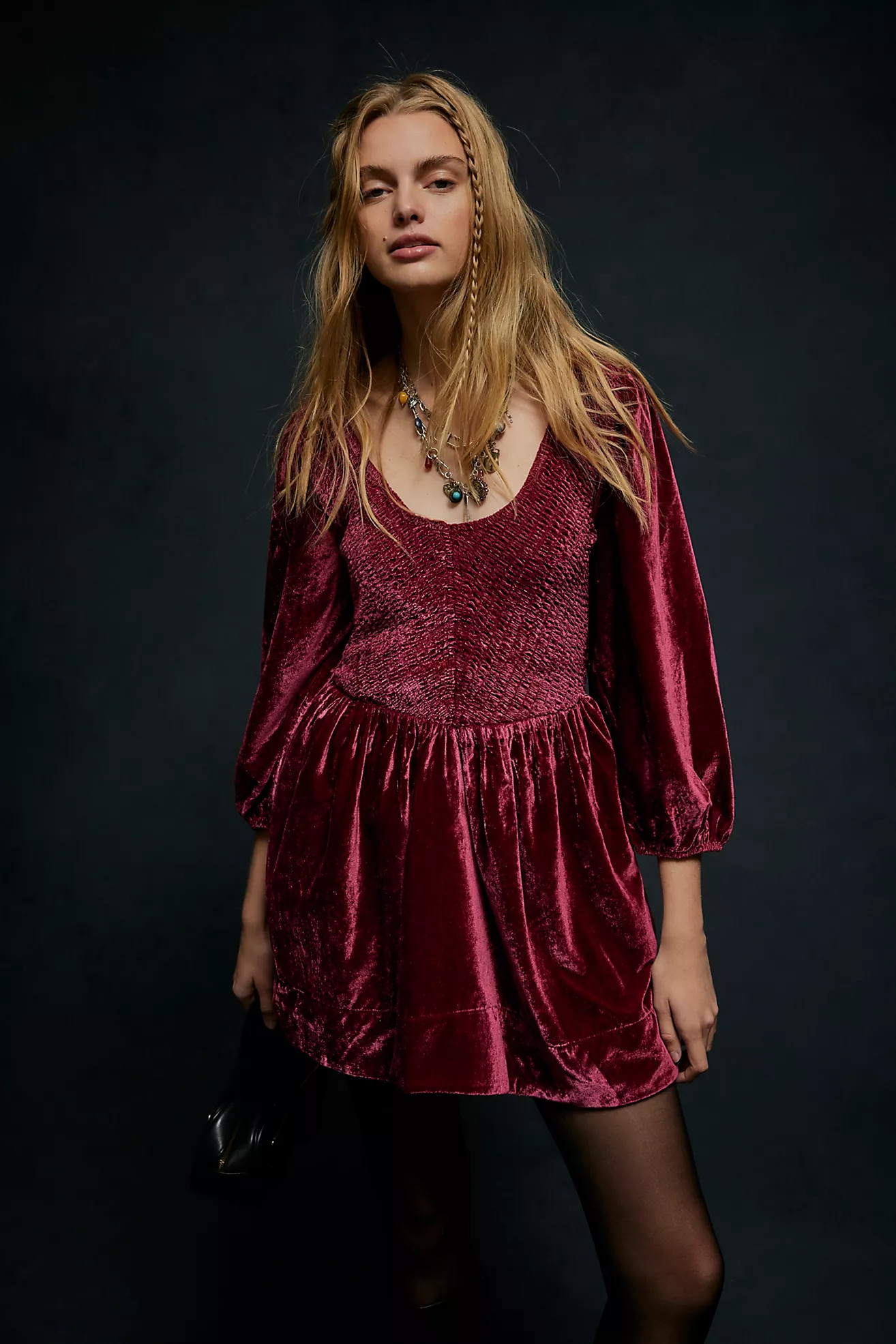 Farrier Velvet Mini Dress | Free People (Global - UK&FR Excluded)