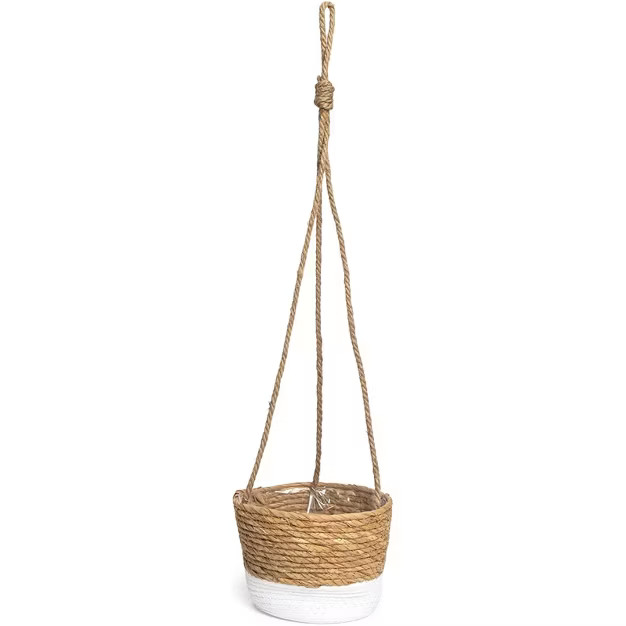 Farmlyn Creek Rope Hanging Planter, Woven Ceiling Plant Basket Hanger, 8 x 8 x 6" | Target