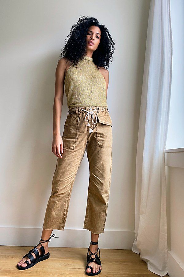 Ripstop City Slouch Pants by Free People, Brown Sugar, XS | Free People (Global - UK&FR Excluded)
