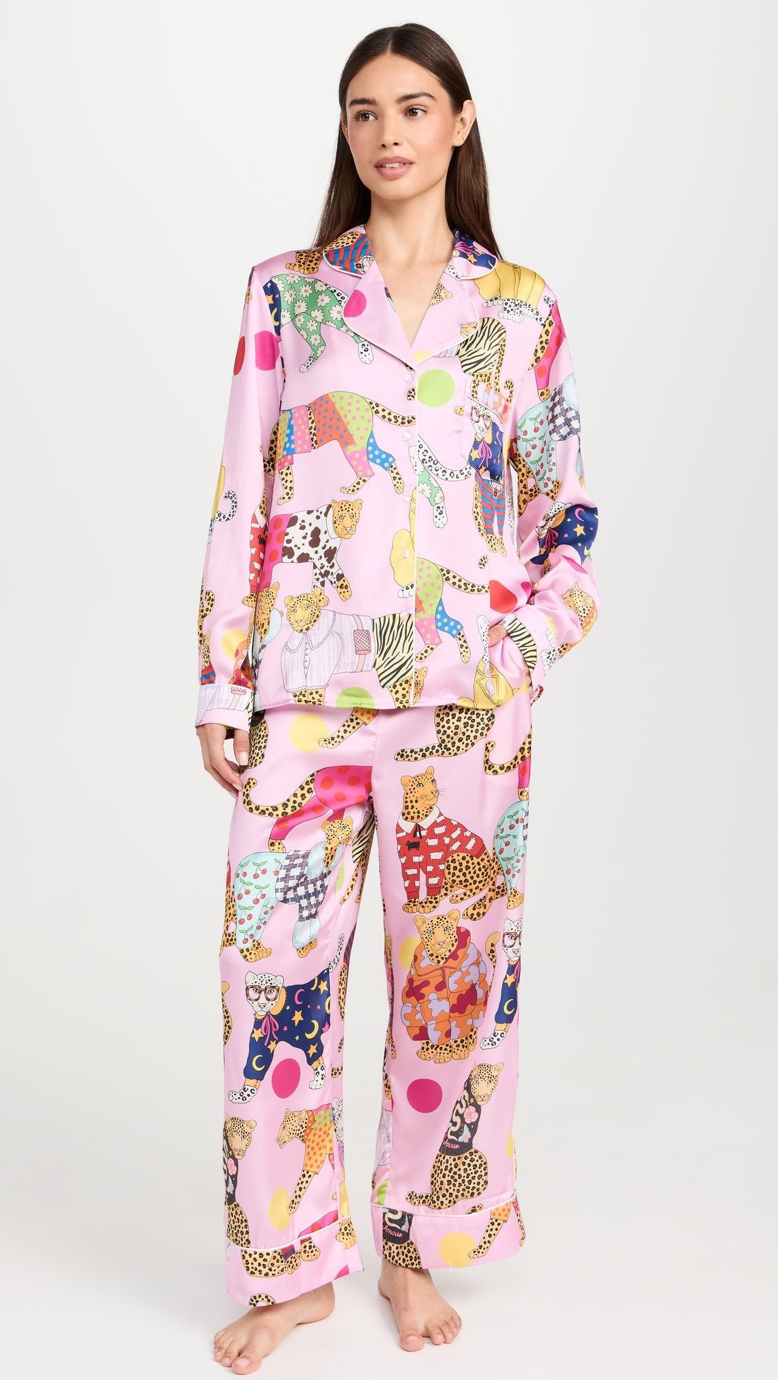 Leopard Long Sleeve Pajama Set | Shopbop