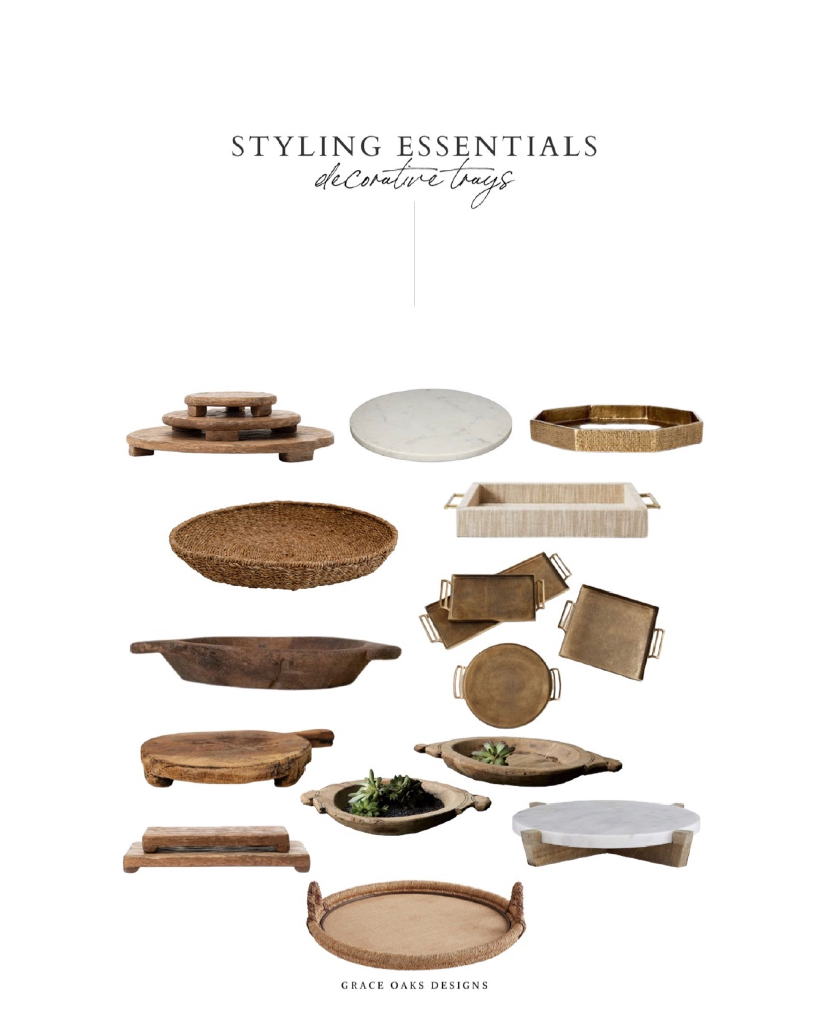 Decorative trays. Wood tray. Riser. Wood riser. Rattan tray. Brass tray. Marble tray. Kitchen decor. Shelf decor. Console table decor. Coffee table decor  

#LTKSeasonal #LTKhome #LTKHoliday