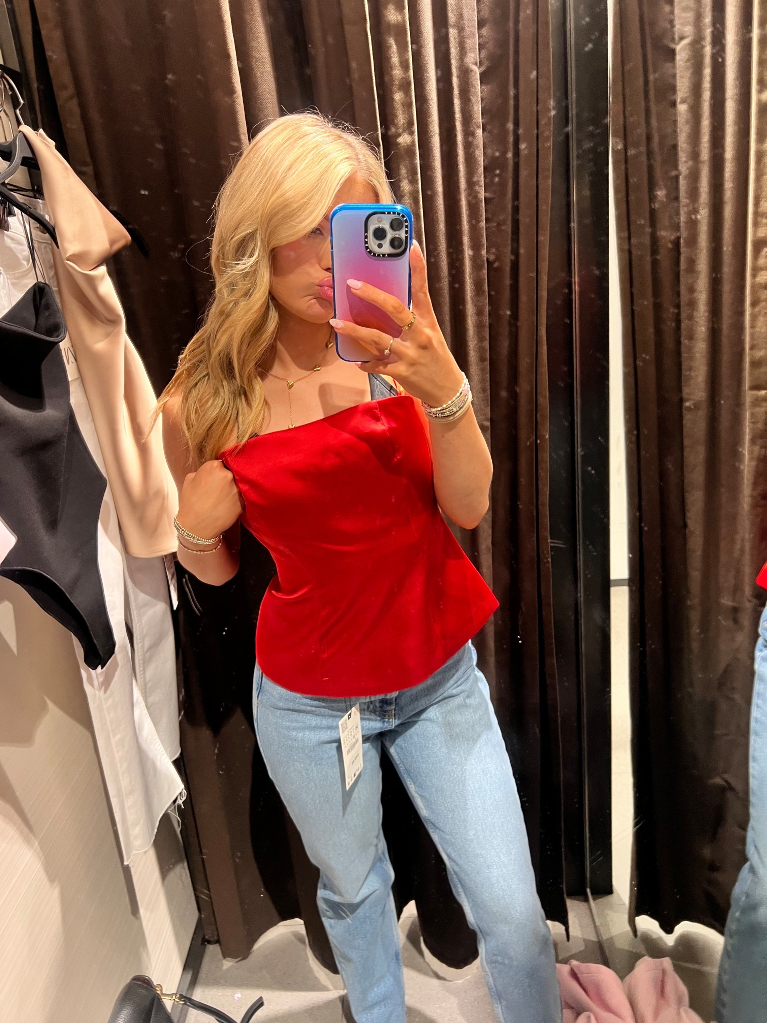 I can’t link it :( ! but it’s Zara RED | 2215/650/600 

#LTKSeasonal #LTKParties #LTKFindsUnder50
