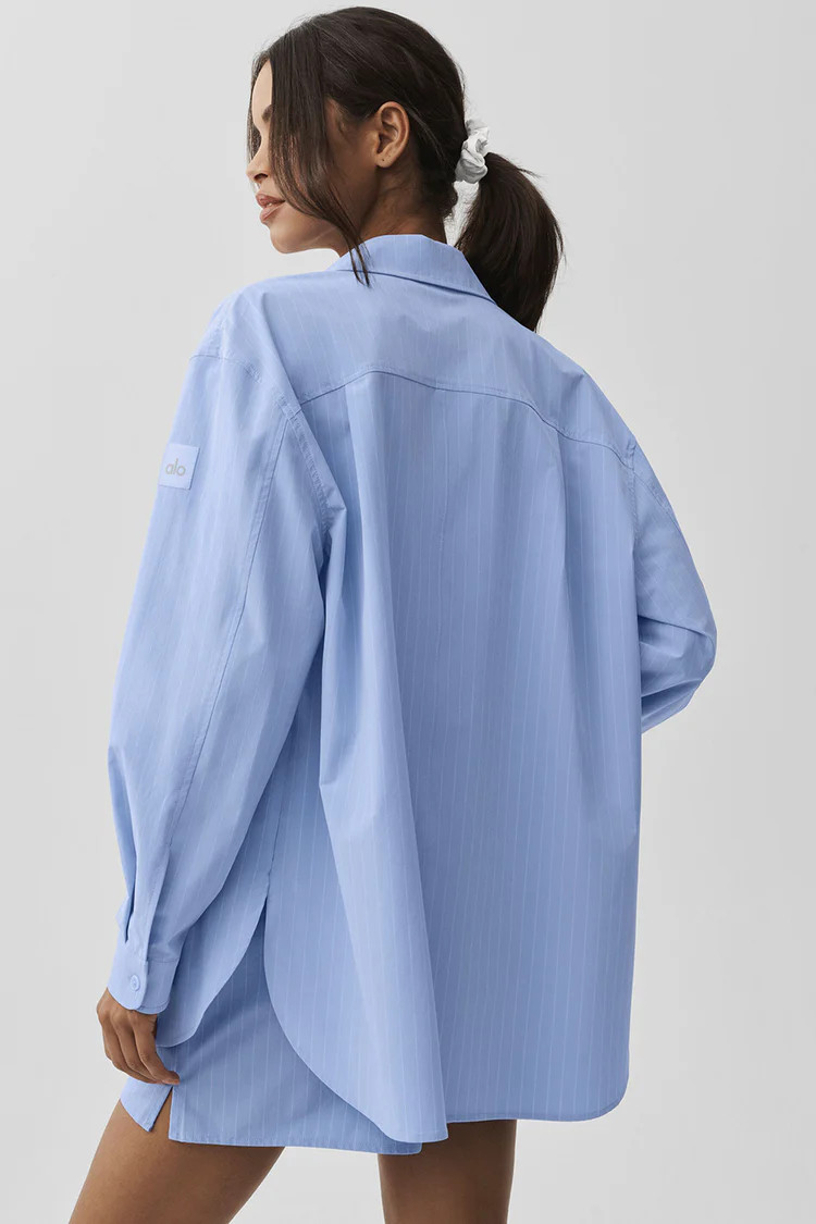 Pinstripe Daylight Button Down Long Sleeve | Alo Yoga (US)