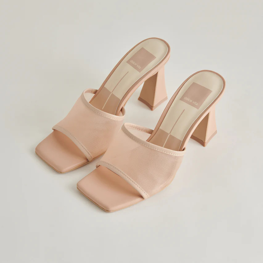 NARDA HEELS BLUSH MESH | DolceVita.com
