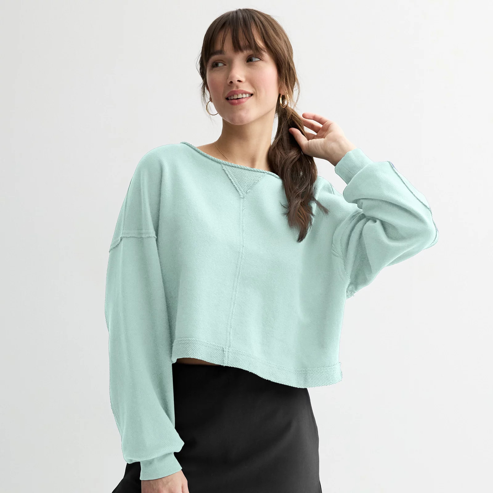 Juniors' SO® Beachy Terry Crewneck Top, Girl's, Size: XL, Iced Blue | Kohl's