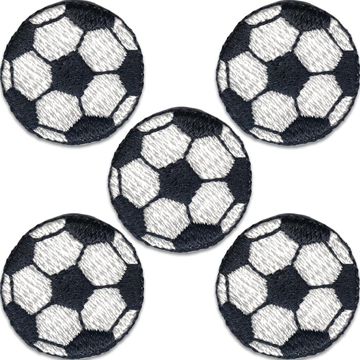 Soccer Ball Patches (5-Pack) | Includes 5 Soccer Ball Patches, Iron On Sports Embroidered Patch A... | Amazon (US)