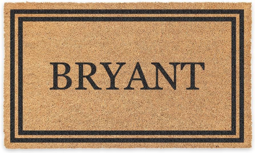 COCO MATS 'N MORE Coir Personalized Door Mat, Made in USA (22” x 36” Black) Welcome Mats with... | Amazon (US)