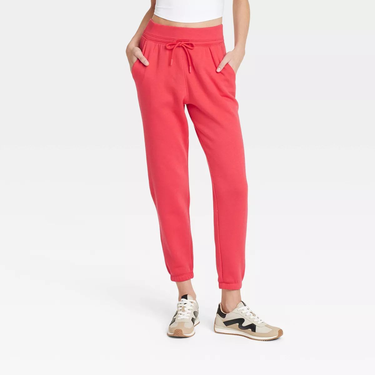 Women's Fleece High-Rise Jogger Sweatpants - All In Motion™ | Target