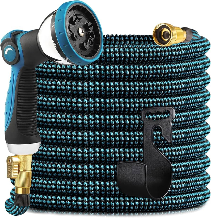 Expandable Garden Hose 50ft - Expanding Water Hose with 10 Function Nozzle - Flexible Durable Lig... | Amazon (US)