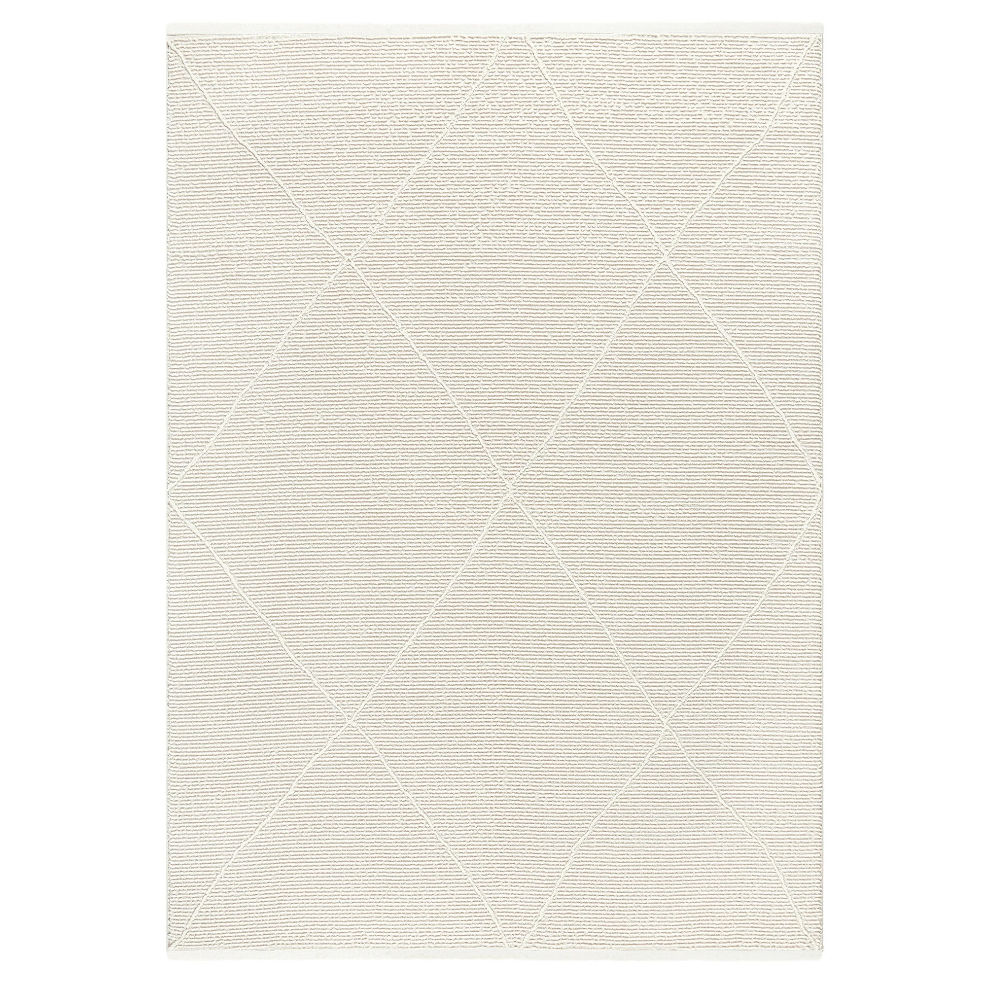 TOWN & COUNTRY LUXE Tretta Contemporary Diamonds Area Rug with Plush High-Low Texture, Ivory, 6'6... | Walmart (US)