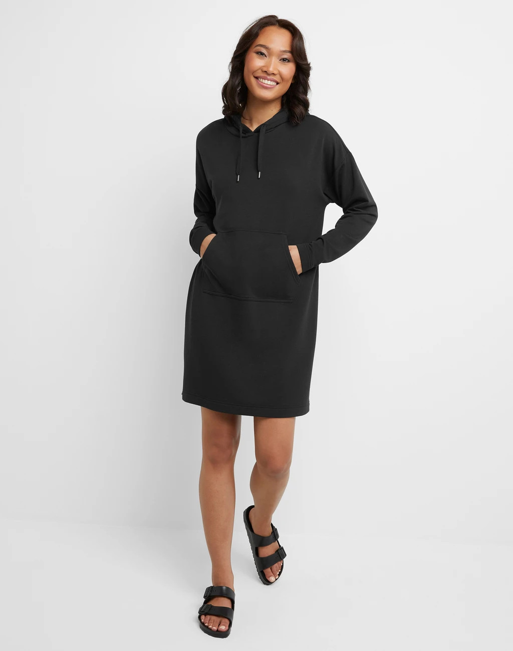 Hanes Originals Women's Soft Brushed Fleece Hoodie Dress | Hanes.com
