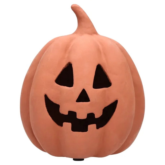 Paper Mache Jack-o'-Lantern Decoration, Brown, 8.25", Halloween by Way To Celebrate | Walmart (US)