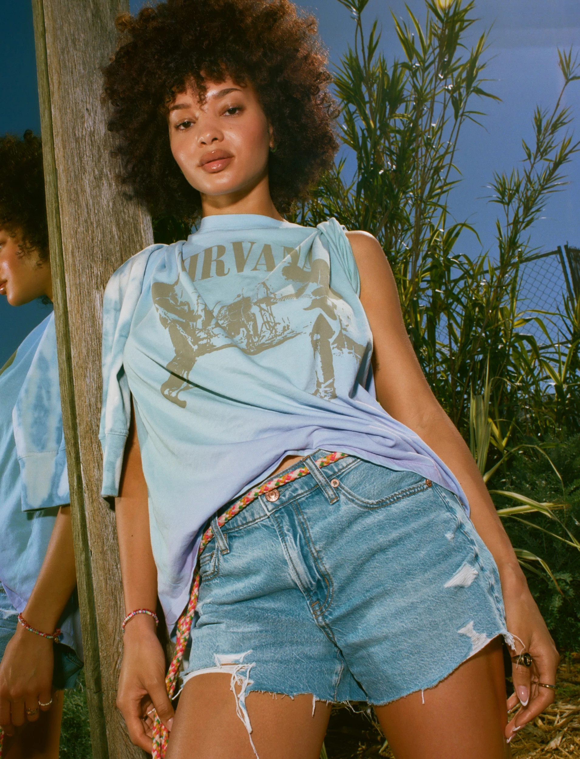 AE Oversized Nirvana Graphic Tie-Dye Tee | American Eagle Outfitters (US & CA)