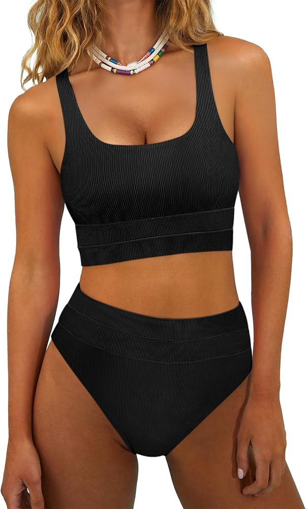 ANRABESS Bikini Sets for Women Summer 2026 High Waisted 2 Piece Bathing Suit Tummy Control Swimsu... | Amazon (US)