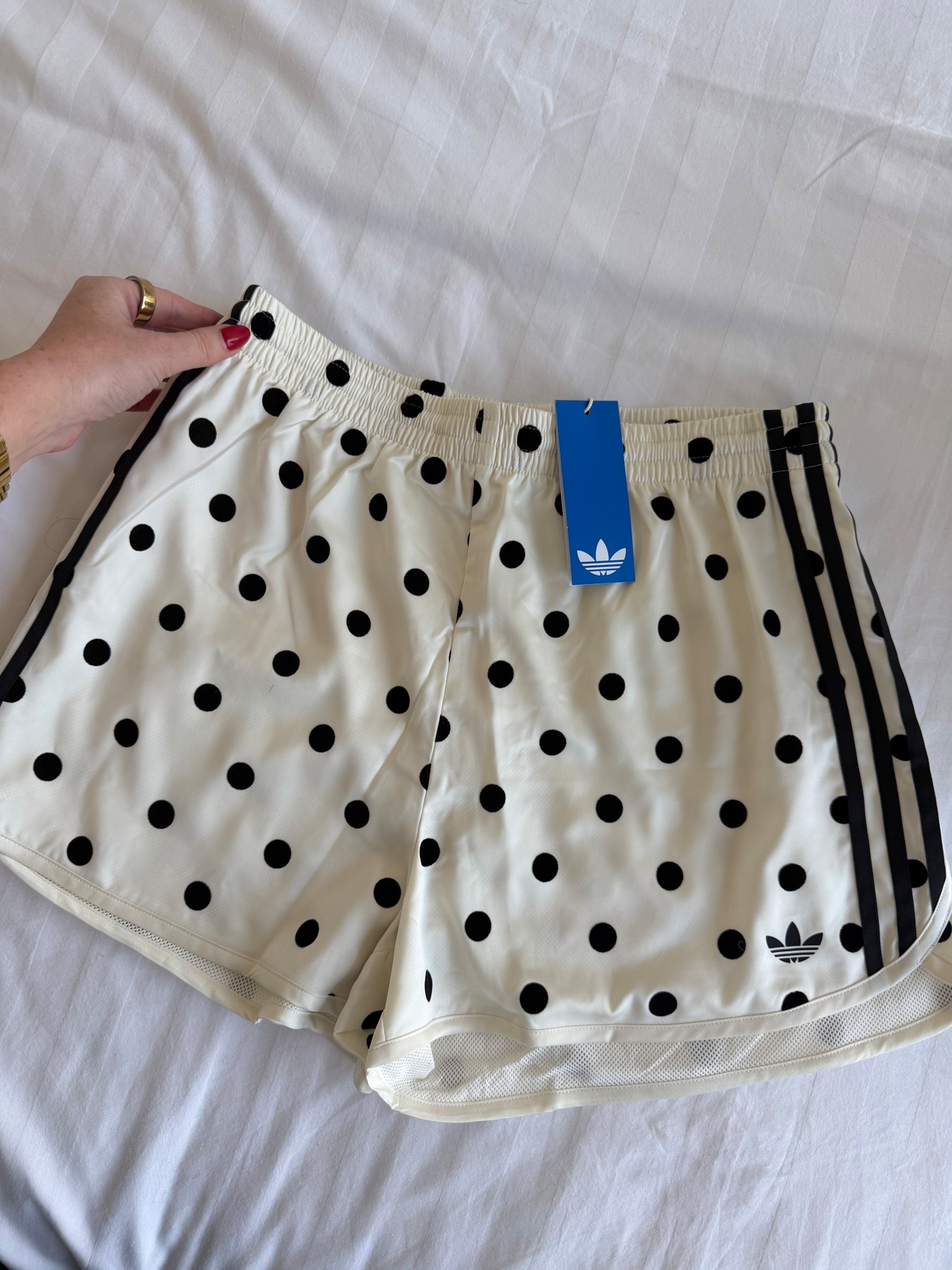 The way I RAN to get these online as soon as I saw them! You know me by now!! I got a size M by the way. 
#adidaspolkadot #adidasshorts #adidaspolkadotshorts

#LTKuae #LTKFashionMonth #LTKstyletip
