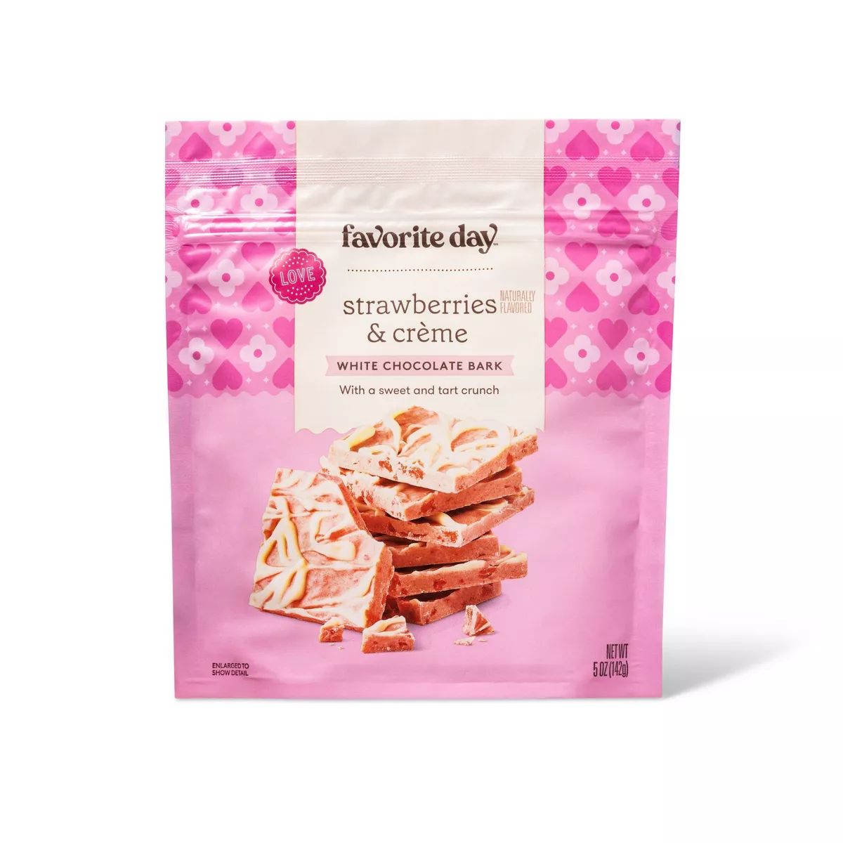 Valentine's Strawberry & Cream Thin Bark with Strawberry Candy - 5oz - Favorite Day™ | Target