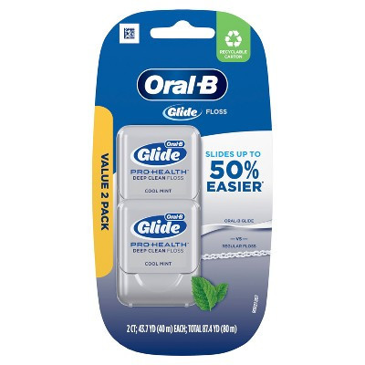 Oral-B Dental Floss Glide Pro-Health Deep Clean - Cool Mint - 2pk | Target